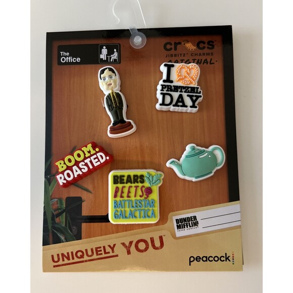 The Office Crocs Jibbitz Charms Uniquely You Limited Edition NEW Pack of 5 - Picture 1 of 2
